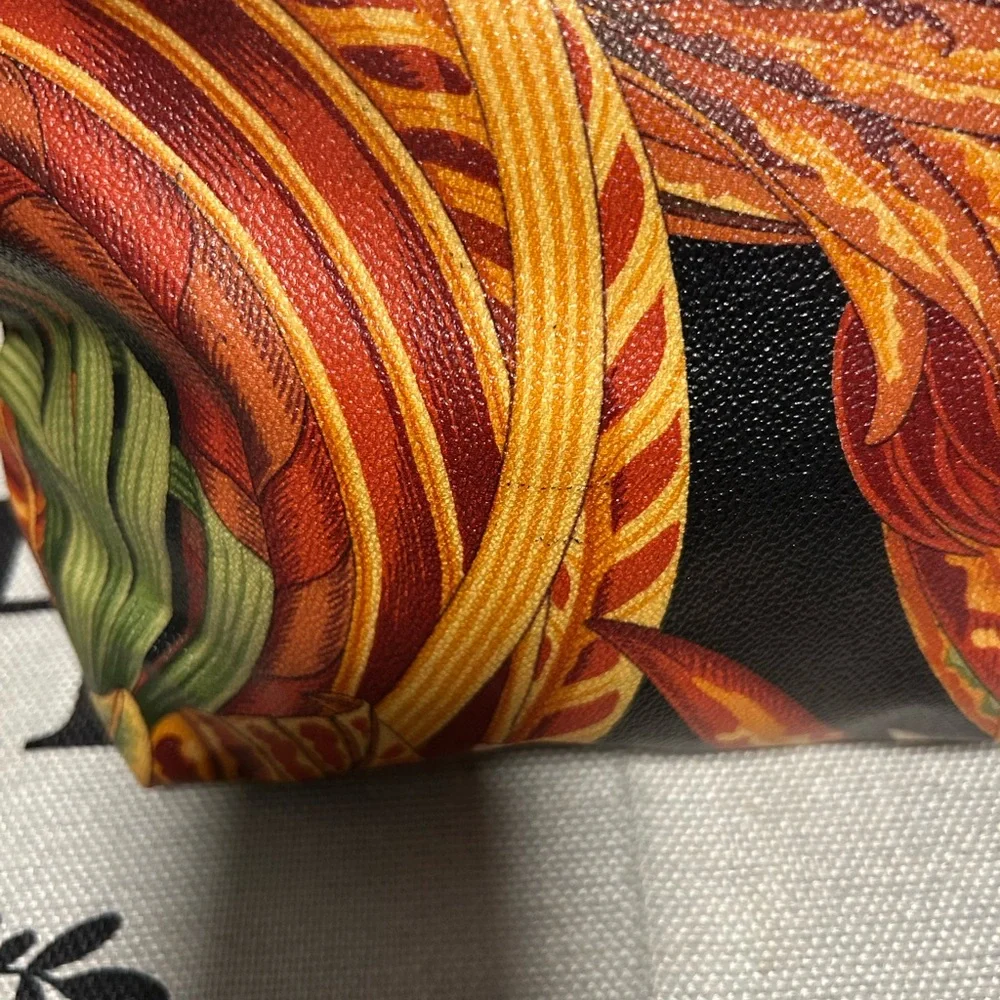 Salvatore Ferragamo Botanical Print Canvas and Leather Shoulder Bag - Picture 13 of 15